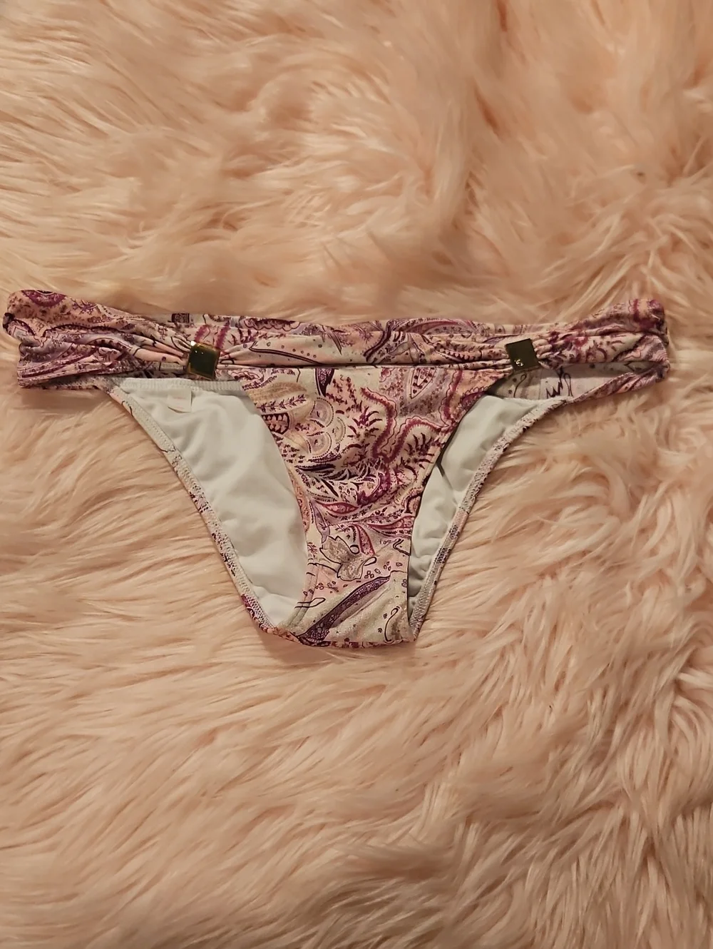 VS VINTAGE 2012 The Tease Halter Pink Paisley Push-Up, The Hottie Cheeky Bikini